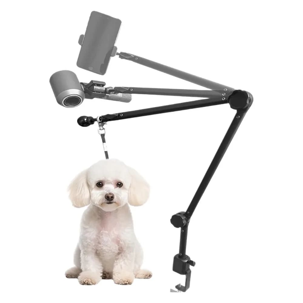 Pet Grooming Stand Metal Bracket Adjustable Pet Hair Dryer Bracket Tray Cat and Dog Grooming Phone Holder Pets Products