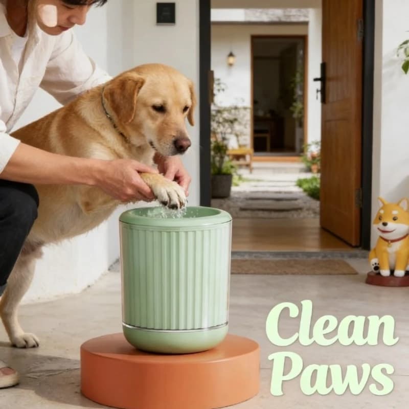 Tazza per Lavaggio Zampe Senza Risciacquo, Pulitore Portatile per Zampe di Cani e Gatti, Facile Pulizia per la Cura degli Animali Domestici