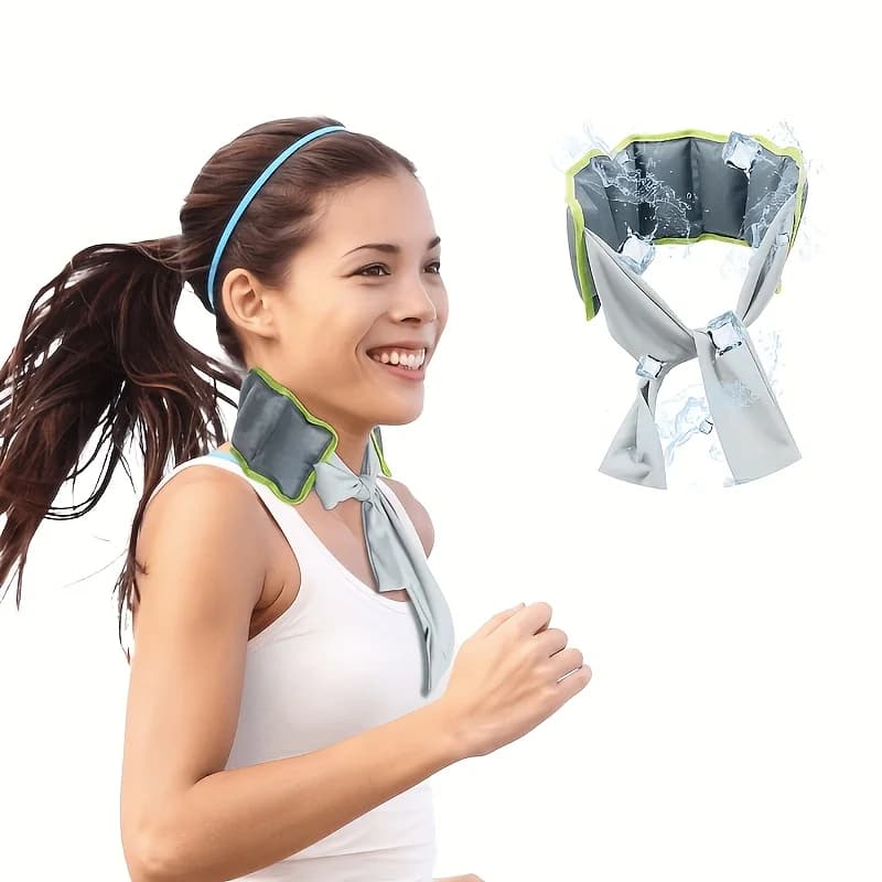 Cooling Ice Scarf Absorbent Neck Wrap for Sports Construction Fishing Yoga Cycling Summer Heat Relief Gift