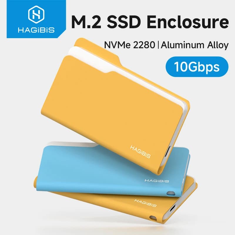 Custodia SSD Hagibis M.2 10 Gbps USB 3.2 Gen 2 a NVMe Cartella esterna PCI-E Custodia SSD M.2 per laptop SSD 2230/2242 /2260/2280