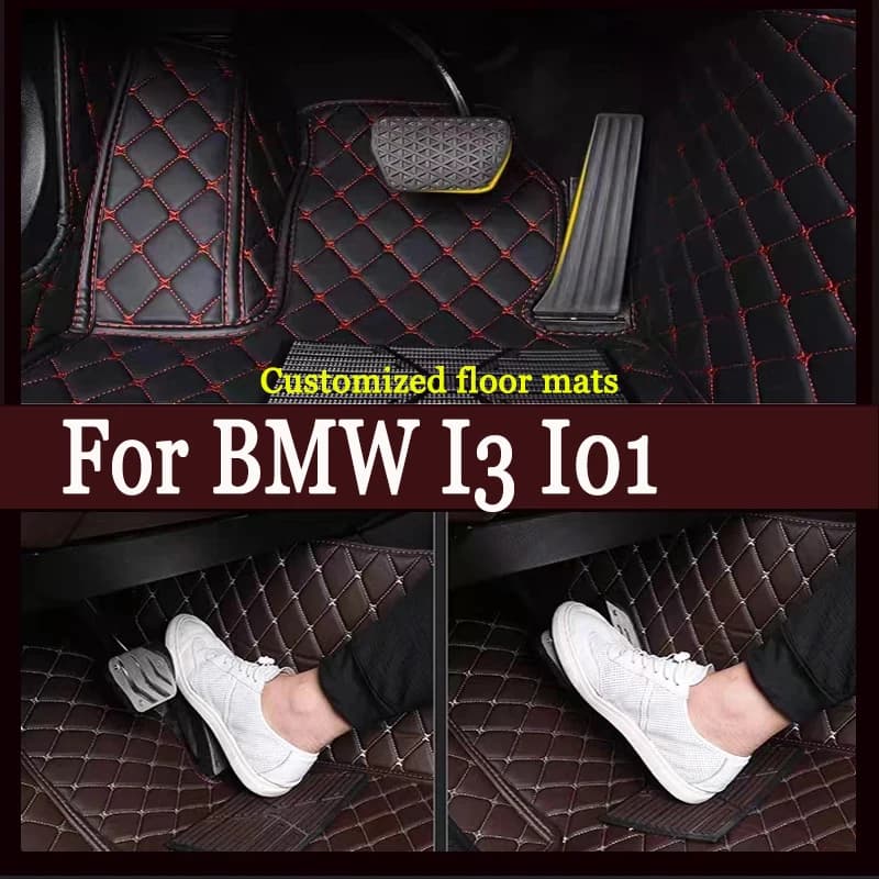 Tappetini auto per BMW I3 I01 2013 ~ 2022 Tappetino in pelle di lusso Tappeto Auto Tappeto impermeabile Set Parti interne Accessori auto 2014