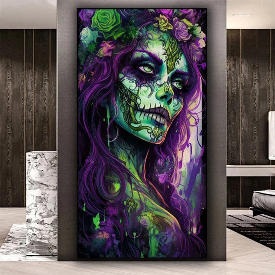 Gypsy Tattoo Sketches Diy Diamond Painting New 2025 Cross Stitch Kits Full Square/Round Diamond Mosaic for Living Room Decor