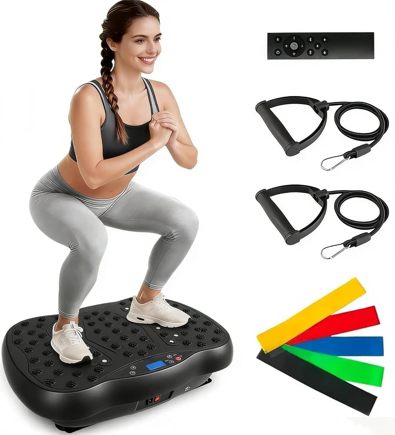 Whole Body Vibration Plate Machine 200 Levels 400LBS Capacity for Home Gym Workout & Weight Loss