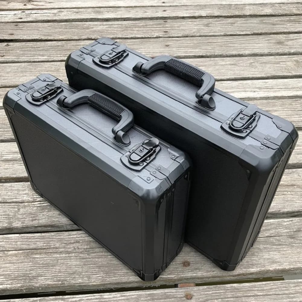 Borsa per valigia impermeabile con telaio in alluminio Custodia per attrezzi portatile Strumenti Attrezzatura Scatola di immagazzinaggio per laptop Cassetta degli attrezzi da viaggio Una spugna scozzese