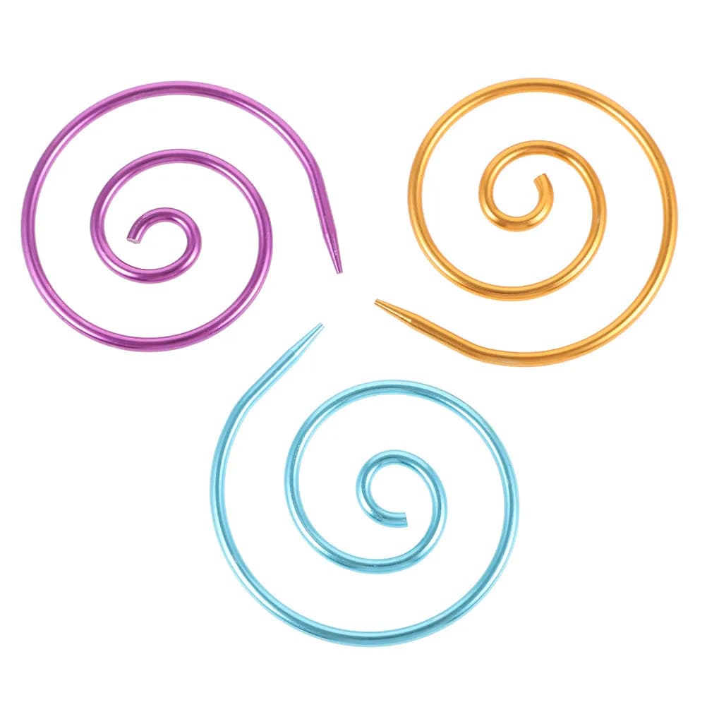 Set di 3 Ferri da Maglia a Spirale Multipack per Tutte le Esigenze di Lavoro a Maglia, per Maglioni, Scialli e Progetti di Tappezzeria, Portatili ed Efficienti