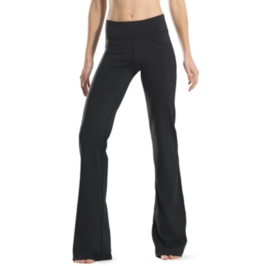 Safort 28" 30" 32" 34" Inseam Regular Tall Bootcut Yoga Pants Flared Leg Dress Pants with Pockets for Casual