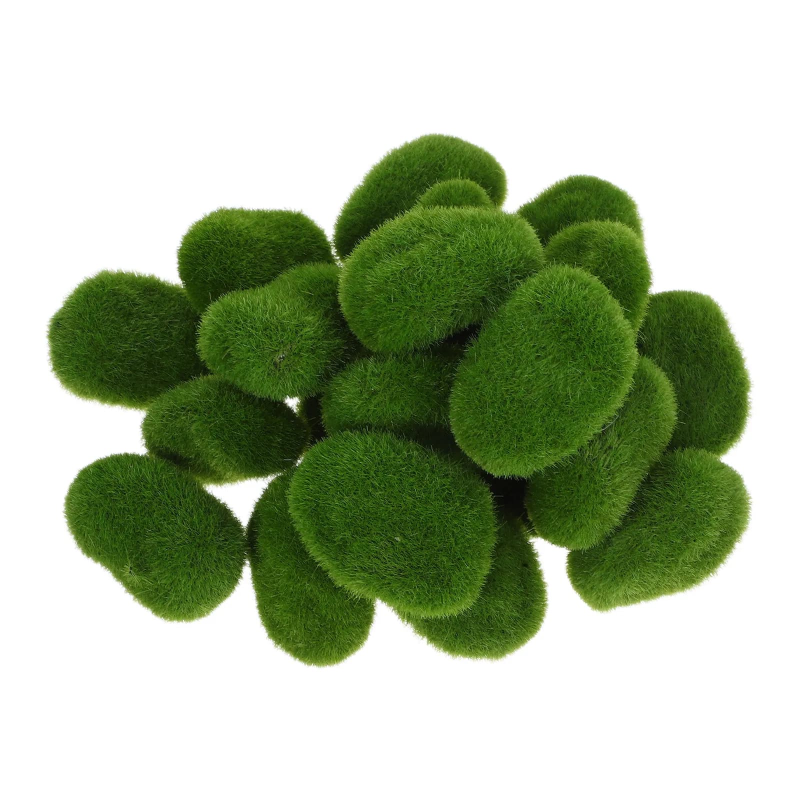 20 pezzi di rocce verdi artificiali con muschio per decorazioni fai da te, piante finte per decorazioni domestiche e piante in vaso