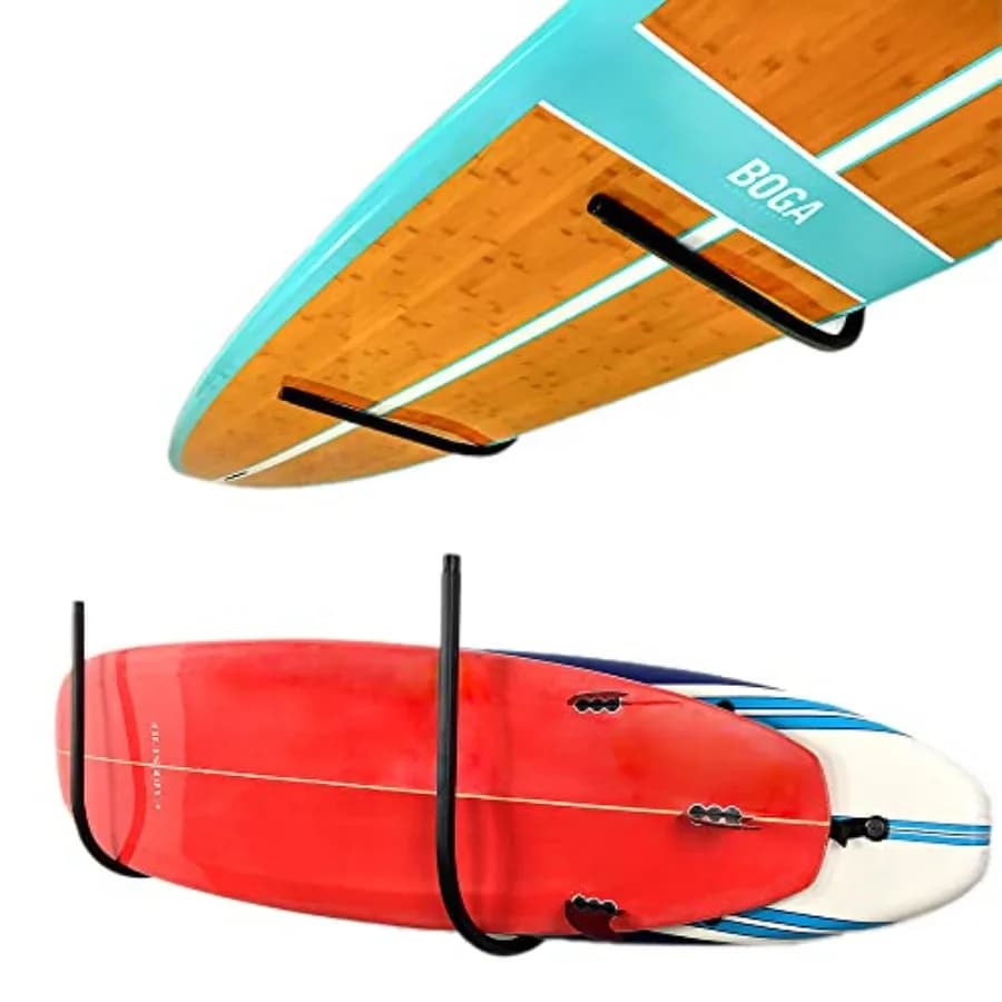 Supporto per Stand Up Paddle Board e Kayak - Porta Tavole da Surf da Parete e Rastrelliere per Soffitto del Garage - Supporti Robusti per Tavole e Paddle da Interno