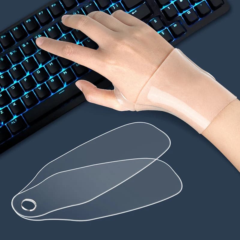 1 pezzo di cinturino trasparente cinturini da polso in silicone morbido per uomo donna protezione del polso della mano tutore pad cinturino sportivo