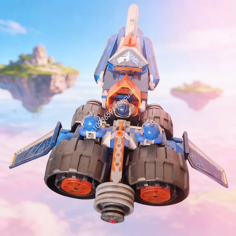 267 Pezzi MOC Nexo Knights Modello di Ago in Argilla, Blocchi da Costruzione Architettonici, Giocattolo Creativo Fai-da-Te, Regalo di Natale Educativo