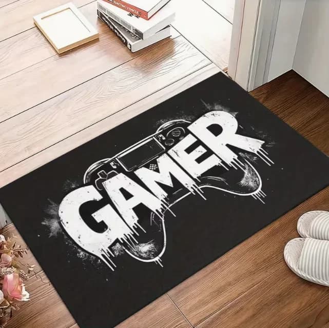 Tappetino per controller di gioco in stile moderno, lavabile in lavatrice, adatto per soggiorni, camere da letto, uffici, sale da gioco, dormitori