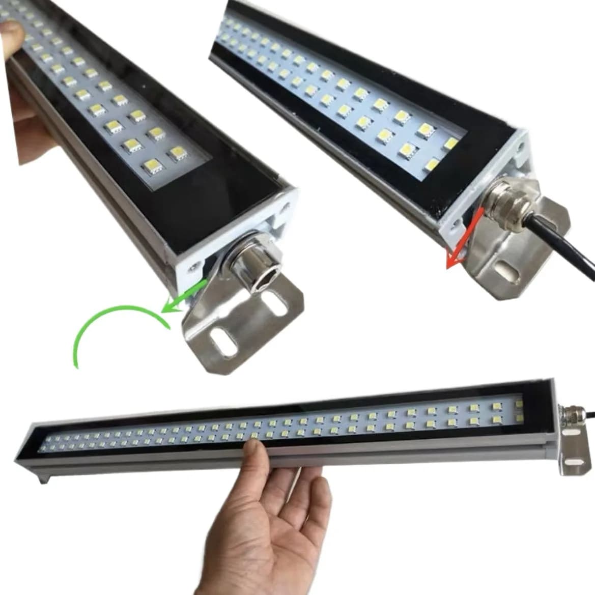 Lampada da Officina LED per Macchine CNC, Illuminazione Industriale, Lampada da Lavoro LED per Macchine Utensili AC100-230V, Lega di Alluminio IP68