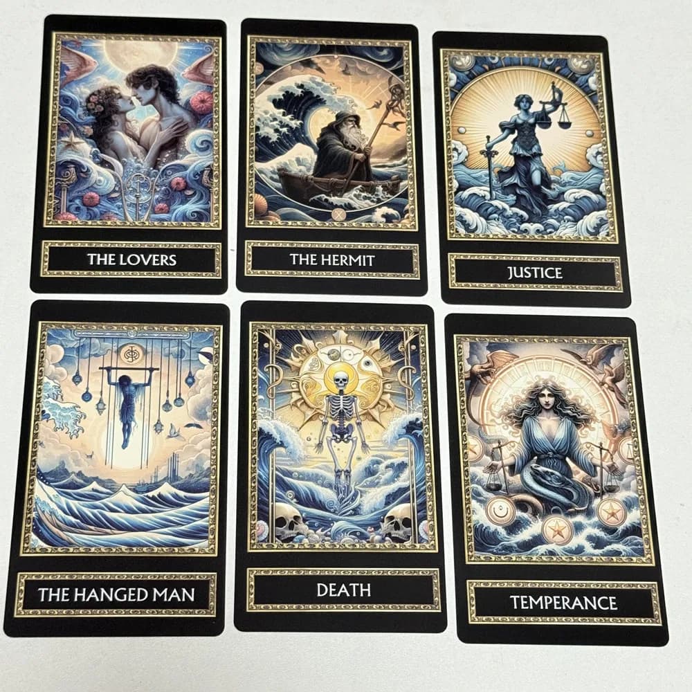 Carte dei tarocchi dell'Oceano Blu Un mazzo da 78 Oracle English Visions Divination Edition Borad Playing Games