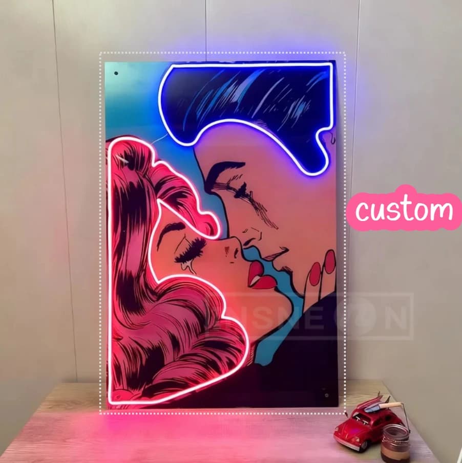 Insegna al neon a led personalizzata per insegna aziendale domestica Decorazione da parete personalizzata a led Insegna al neon personalizzata per matrimonio Insegna al neon stampata UV