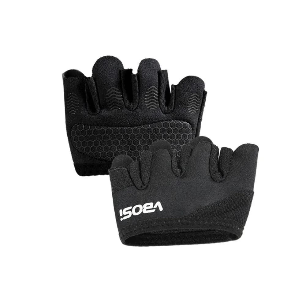 1 pair of half-slip gymnastic finger gloves, breathable, light, for weight lifting, protection for the palm of the four-finger anti-calal hand