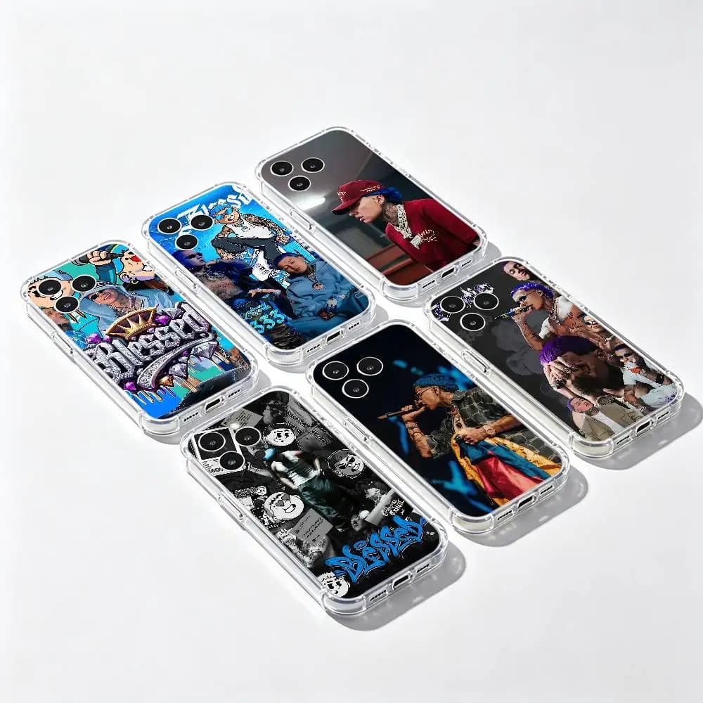 Blessd Rapper Phone Case Transparent IMD For IPhone 17 16 15 14 13 12 11 PRO MAX PLUS Mini Soft Cover