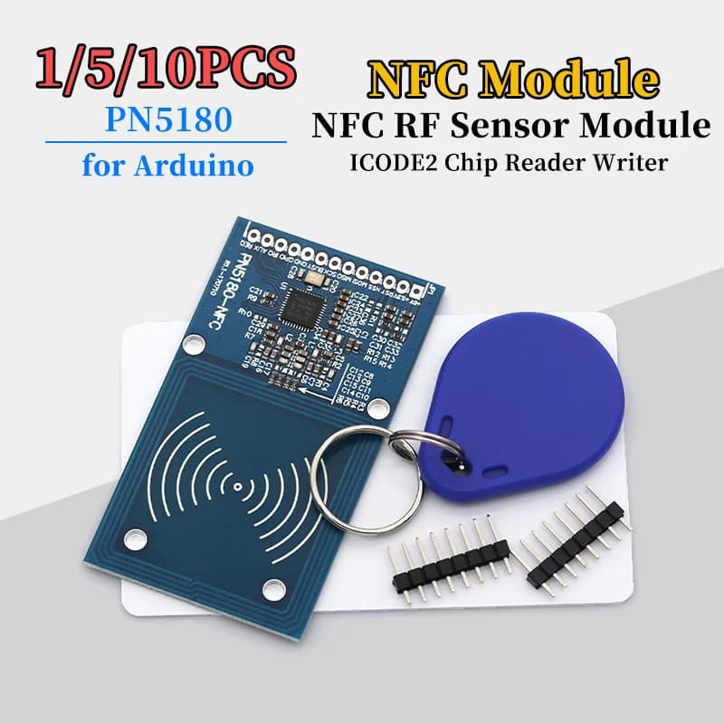 Modulo NFC RF PN5180 da 1/5/10 pezzi, sensore compatibile con ISO15693 RFID, lettore/scrittore di schede IC ad alta frequenza ICODE2 per Arduino