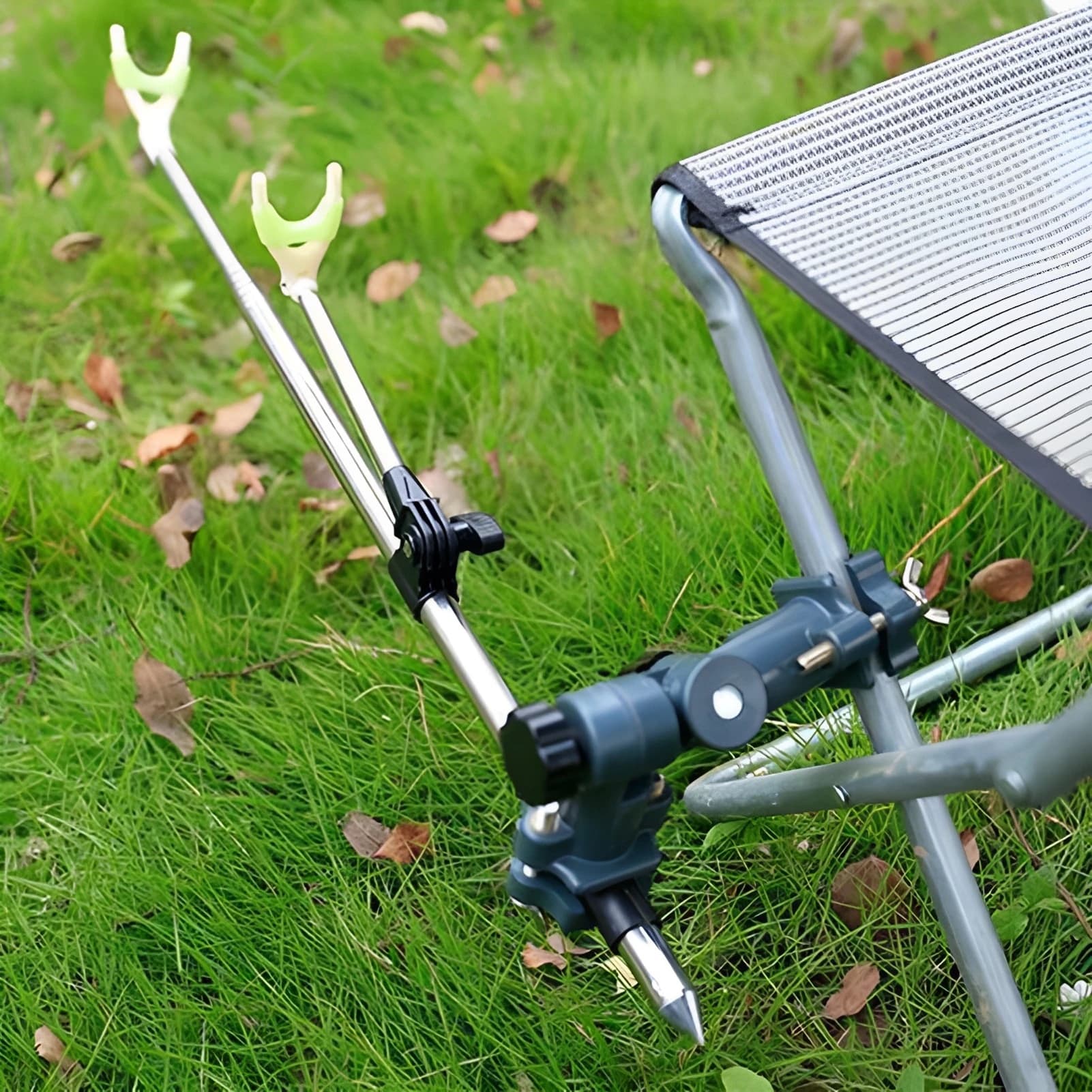 Universal support for fishing chair Fishing rod support 360 degree adjustable support Suitable for any fishing chair