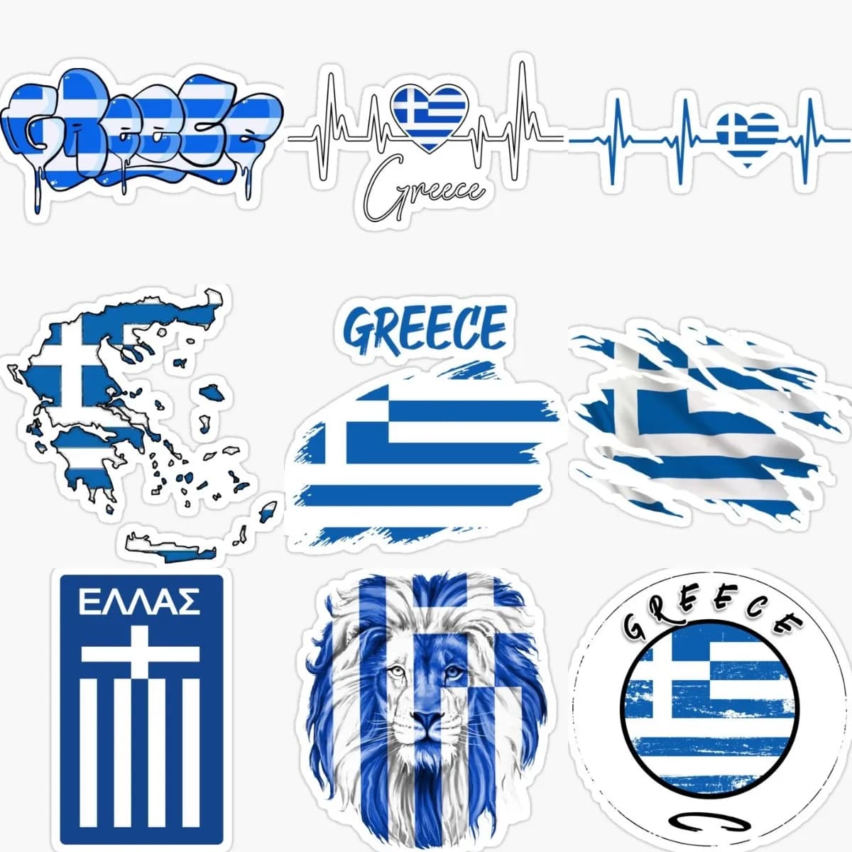 Grecia GR bandiera mappa emblema strappare adesivi Laptop camion vinile parete bicicletta casco auto fuoristrada moto barca decalcomanie Assecories