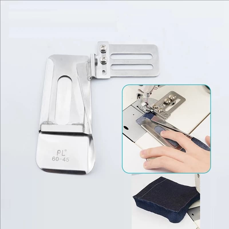 Lap Seam Folder/Edge Hemmer Binder for Accordion Pocket/BELLOWS POCKET/BELT Fitted Industrial Single Lockstitch Sewing Machine