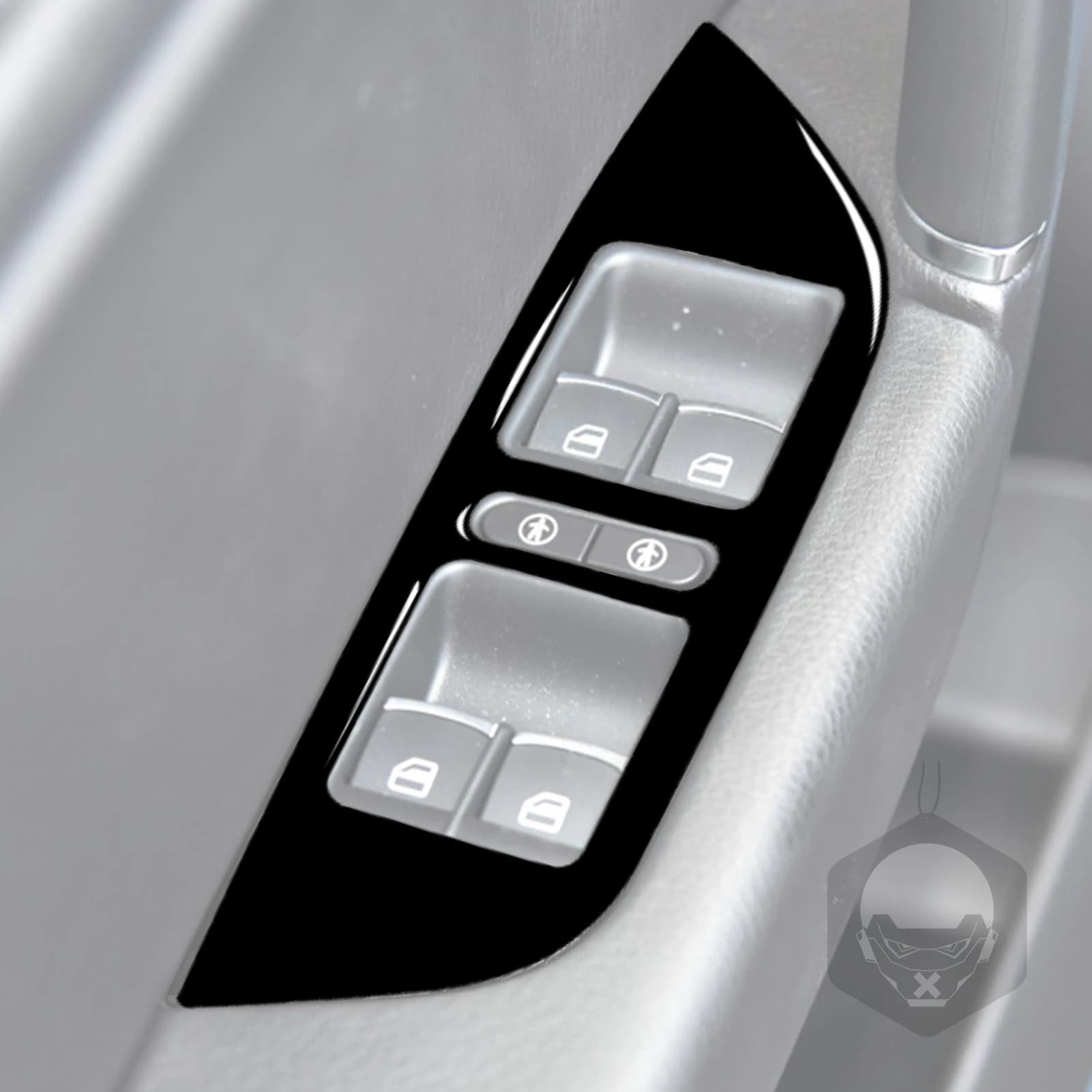 Per Volkswagen Touareg 2011-2018 Set Adesivi per Interni Auto in Piano Black per Leva del Cambio, Bocchette Aria, Alzacristalli e Cruscotto