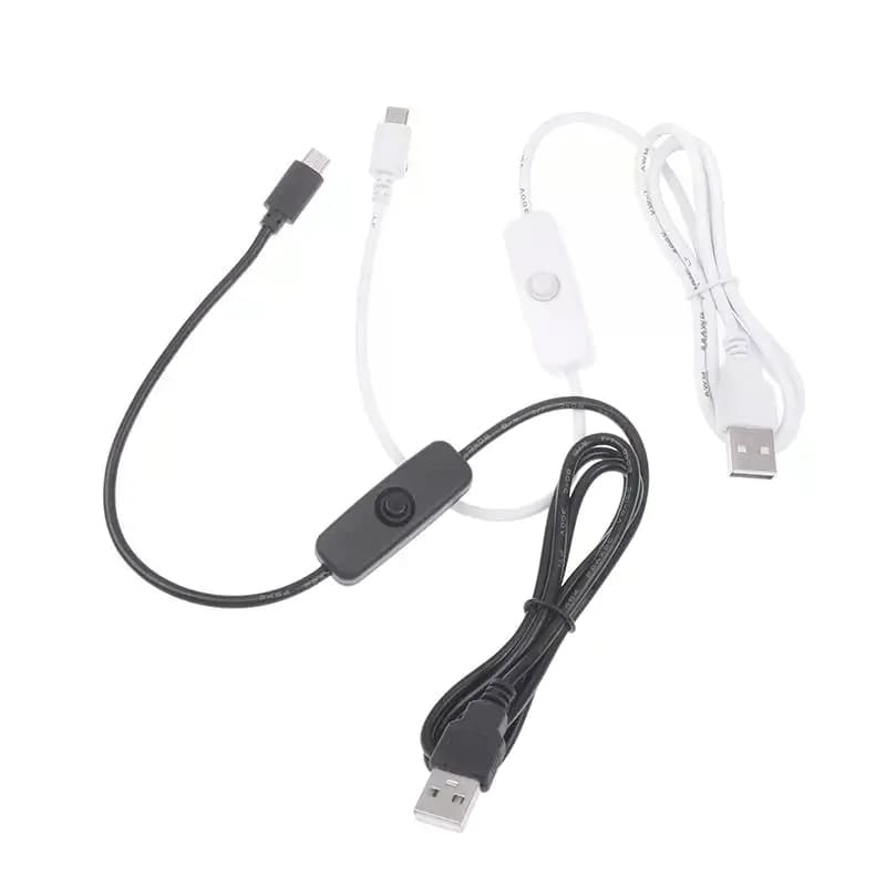 USB Type-C extension cable with On/Off switch, USB to Type-C, USB lamp, USB fan, LED strip, bulb.