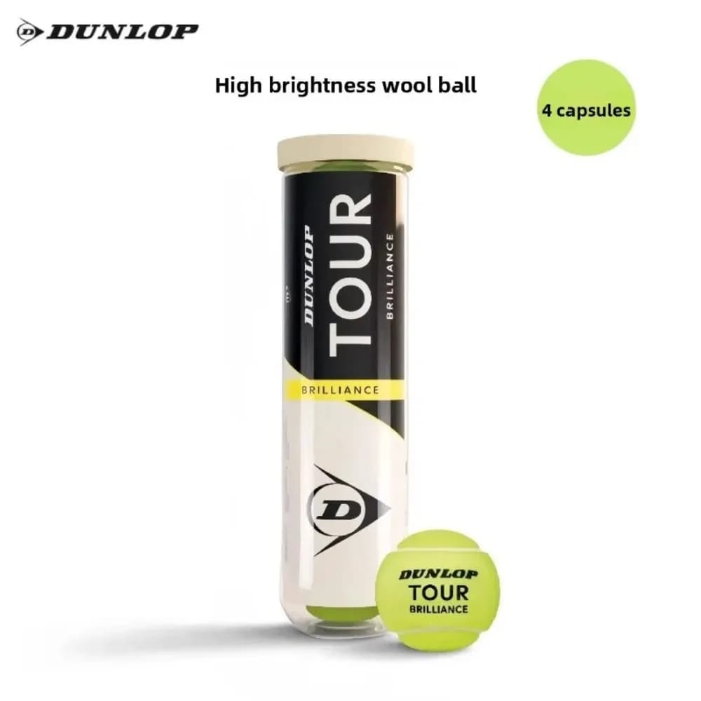Palline da tennis Dunlop Can - Palline da allenamento durevoli e ad alta elasticità di grado competitivo a 4 conteggi TOUR ideali per l'allenamento.