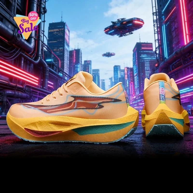 Men's and women's sports sneakers, light, breathable, anti-slip, with carbon sole, comfortable for training Racing shoes for Marathon