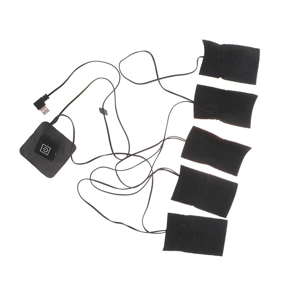 Electric Heating Insert 5V with 3 Temp Settings for Vests Jackets and Apparel Carbon Fiber Composite Warm Pad Lightweight Design