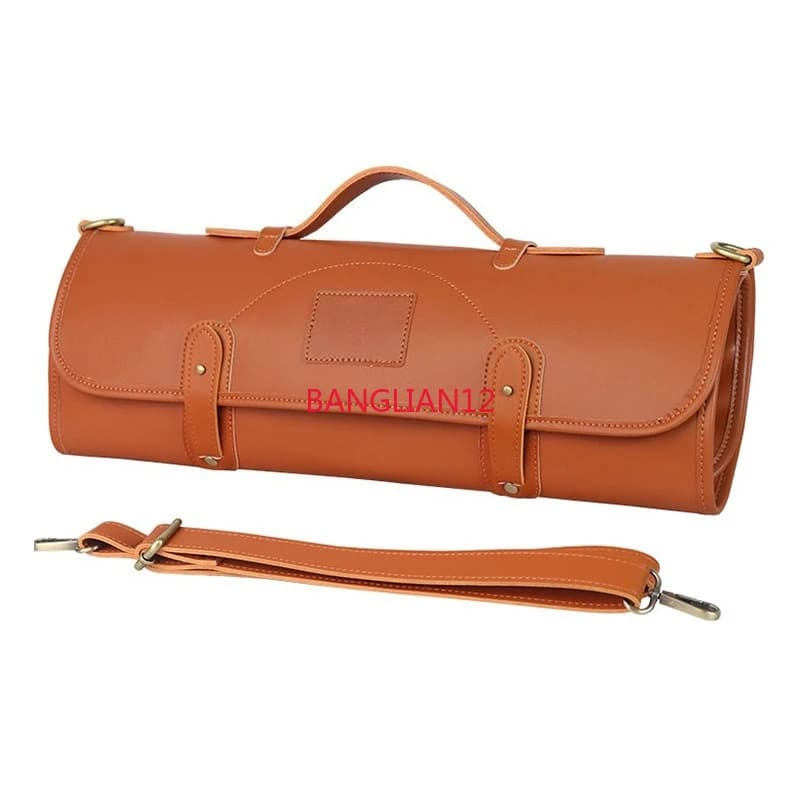 Chef Knife Bag, Portable Care for Tools, Leather Rotable Bag for Kitchen Knives