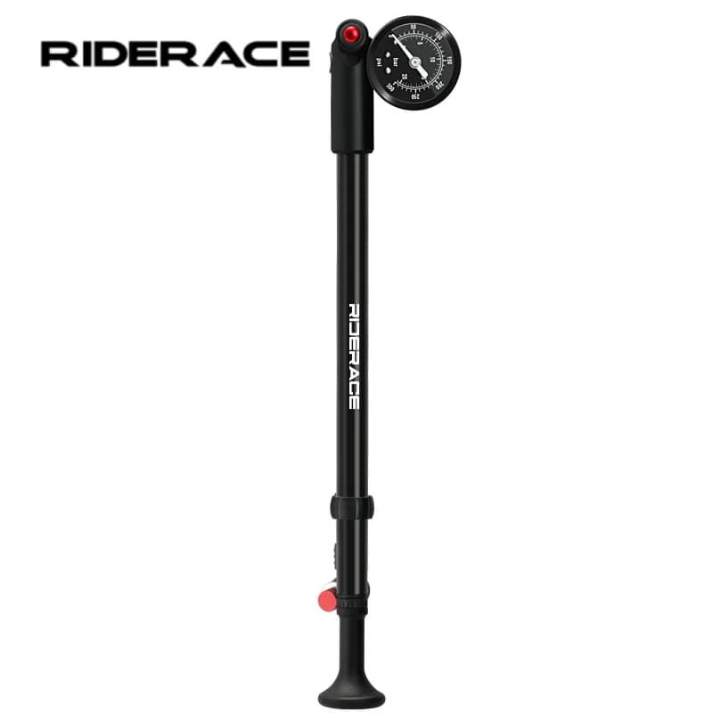 Bicycle Pump Bike Air Shock Pumps With Gauge High-pressure Portable Hand Tire Air Inflator For Fork Schrader Presta Valve AV FV