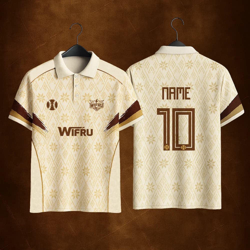 WIFRU Cricket Men's Sports Shirt Outdoor Lightweight Breathable POLO Shirt Fast Drying Young Coach Customized Number Tops