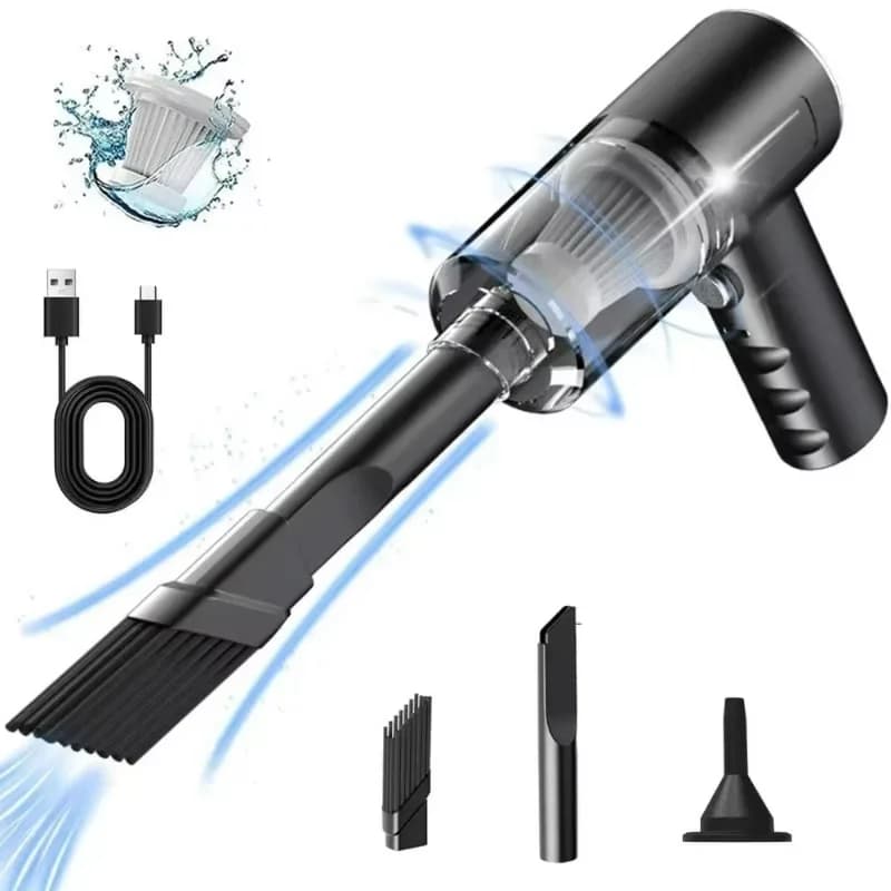 Aspirapolvere 3 in 1 integrato con funzione di aspirazione e soffiaggio, ricarica USB, piccolo aspirapolvere per auto e casa
