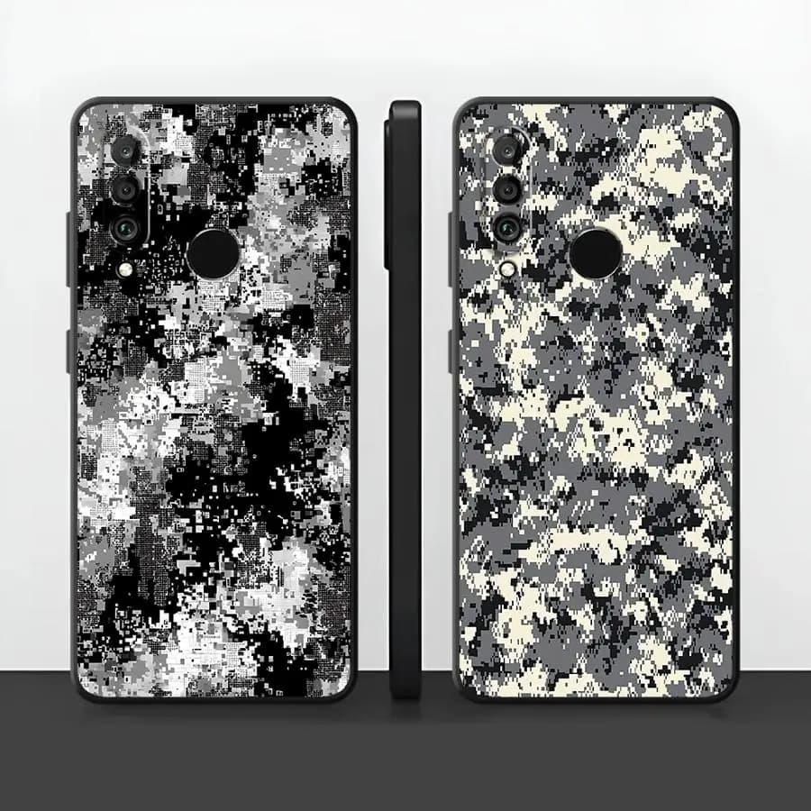Cover per Telefono con Design Mimetico per Huawei P30 P20 Pro P20 Lite 2018 P20 P40 Lite P Smart 2019