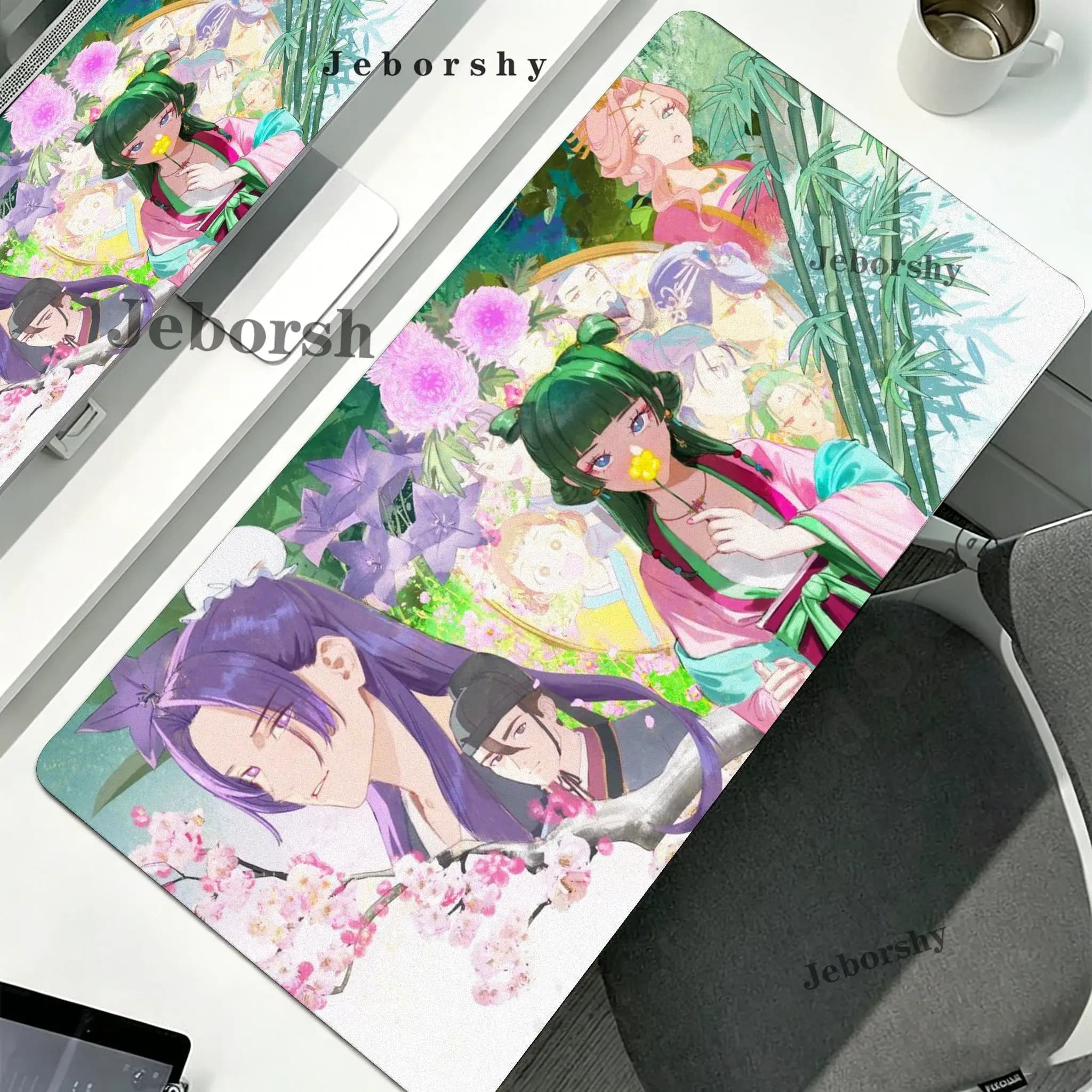 Apothecary Diaries Anime Gamer Mouse Pad For Office Gaming And Keyboards Non-Slip Large Waterproof
