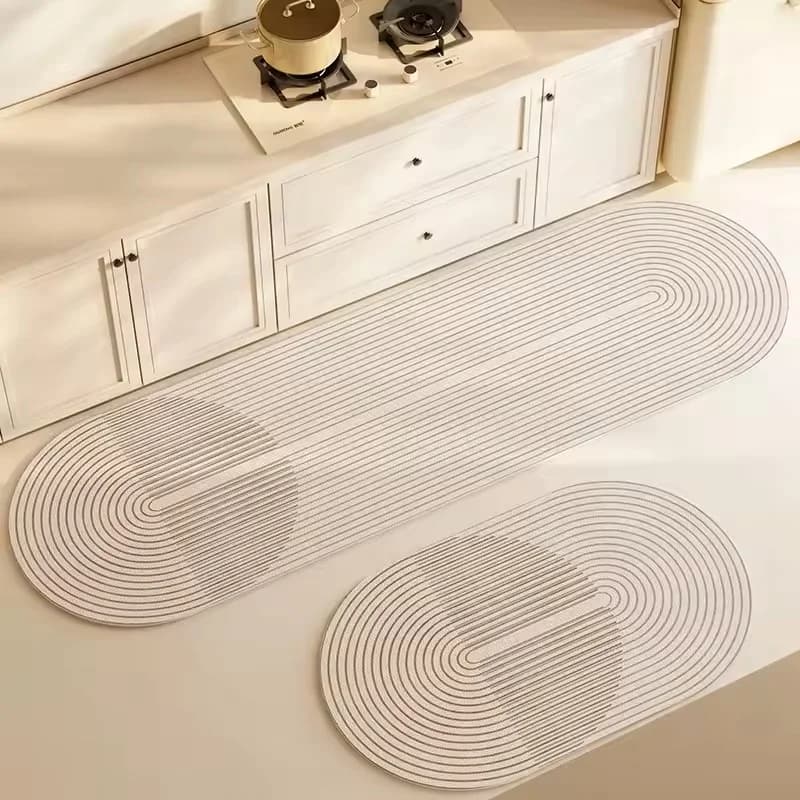 Tappetino da Cucina Super Assorbente in Diatomite, Morbido e Lavabile, Antiscivolo per Bagno e Ingresso