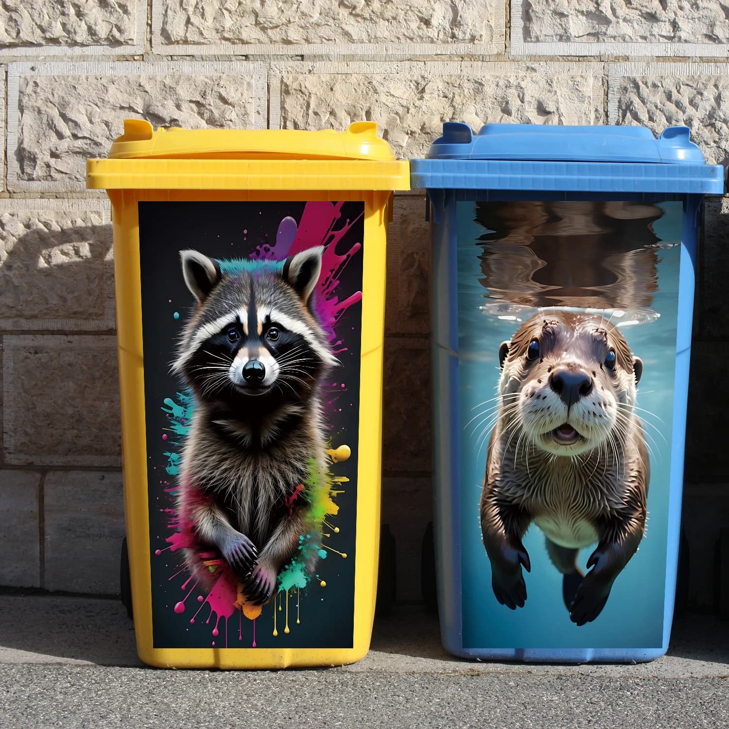 30 Stili Simpatici Animali Kapibara Orso Bruno Pattumiera Adesivo Peel & Stick Impermeabile Rimovibile PVC Garbage Art Murale Decalcomanie da muro