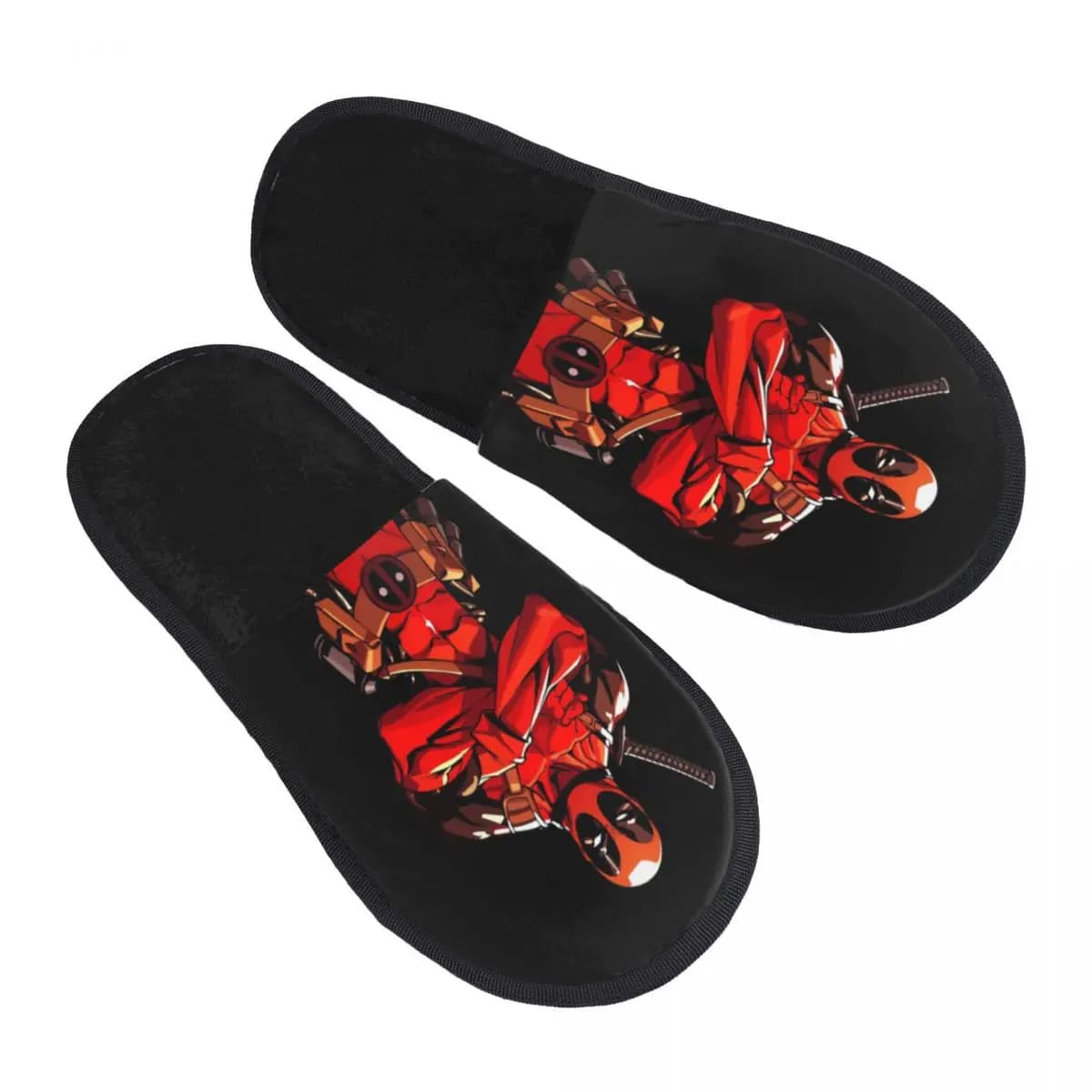 Custom Home Slippers Deadpool Movie, comfortable memory foam slippers, slip-on, for hotel