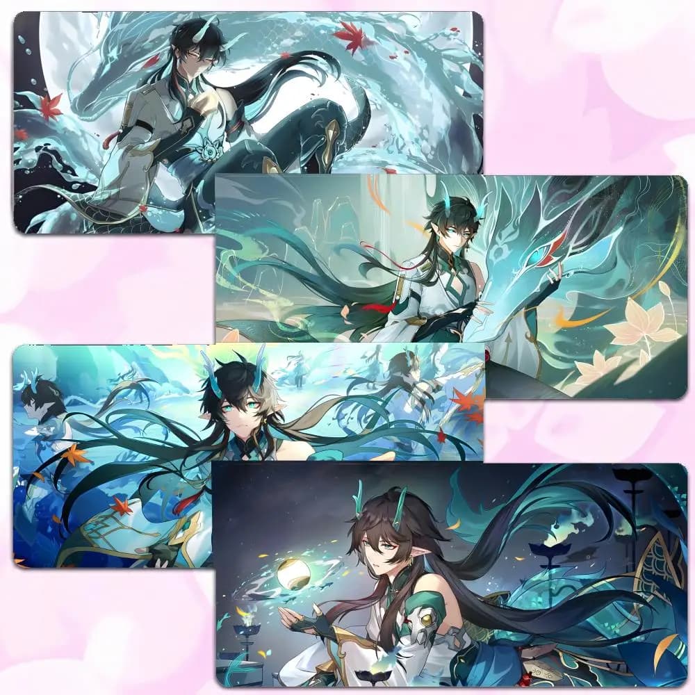 game Honkai Star Rail Dan Heng Imbibitor Lunae Mouse Pad Thick Lock Edge Gaming Desk Mat Large Size PC Mouse Pad Home decor