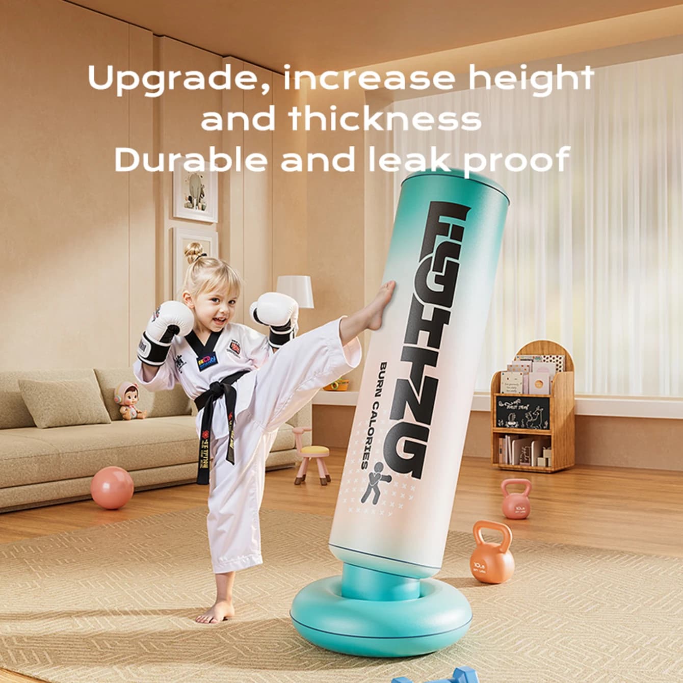 1PC Inflatable Punching Bag,Inflatable Boxing Bag Toy, Gifts for Boys Taekwondo, MMA and Relieve Pent Up Energy