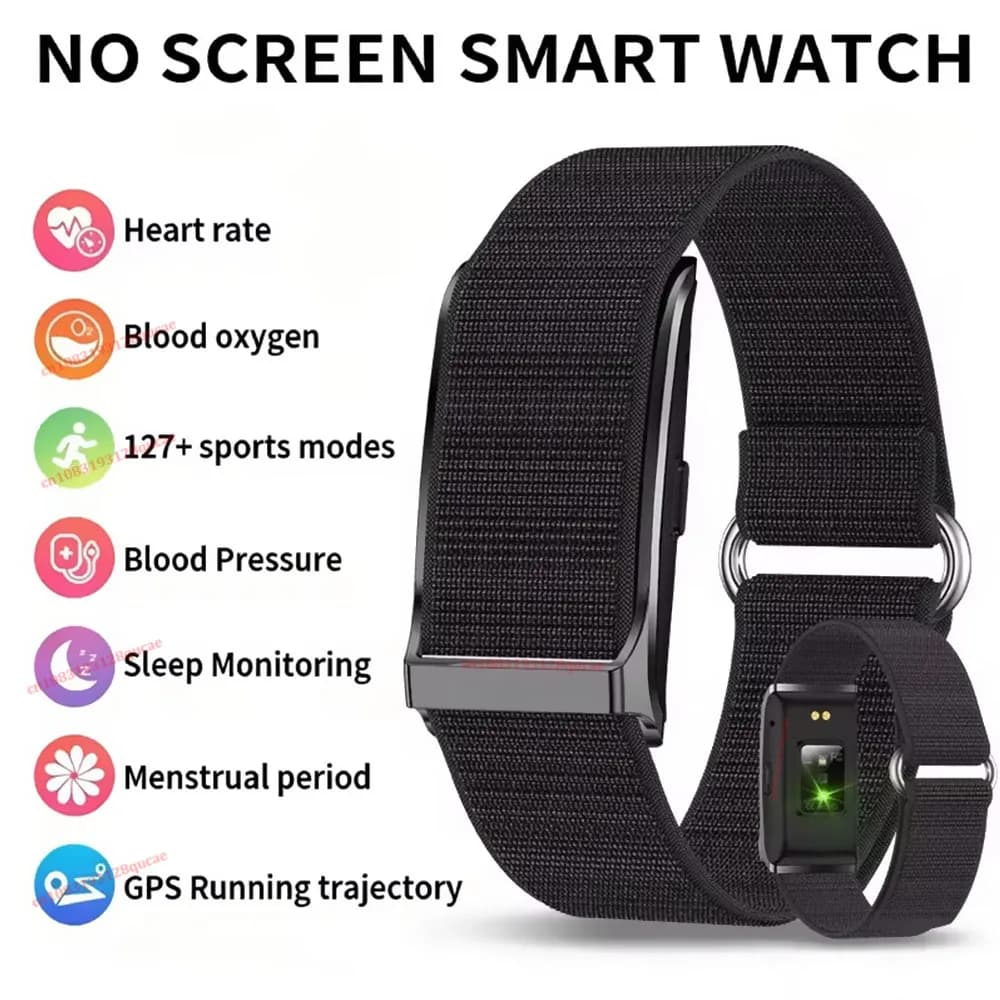 Nuovo Smartwatch Senza Schermo 2026 per Uomo, Monitoraggio Frequenza Cardiaca, Impermeabile IP68, per Sport all'Aperto, Compatibile con Android e iOS, Braccialetto Intelligente per Donna