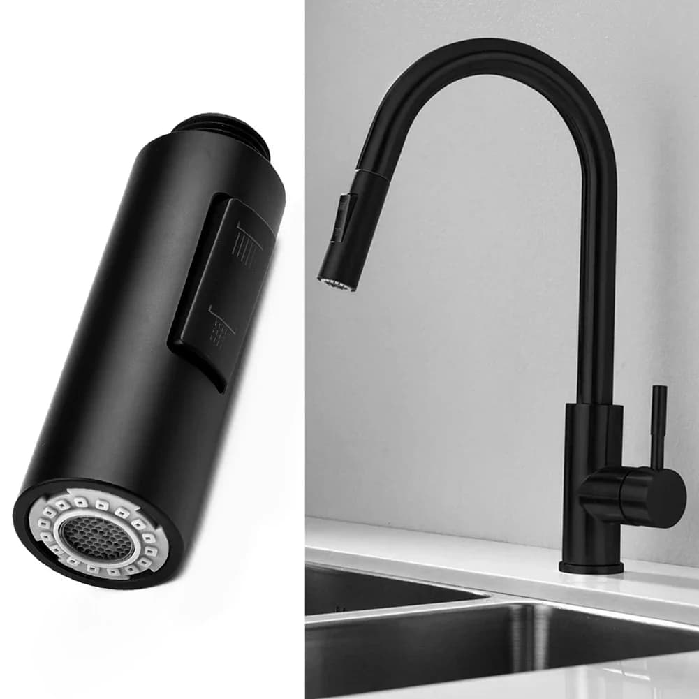 1pc G1/2'ABS Pull Out Spray Shower Head Washer Mixer Spare Kitchen Faucet Sprayer Black Faucet Ugello Accessories Kitche