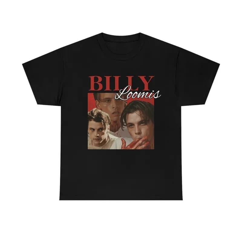 Billy Loomis Scream Tee ,Graphic Short Sleeve Crew Neck Cotton T-Shirt