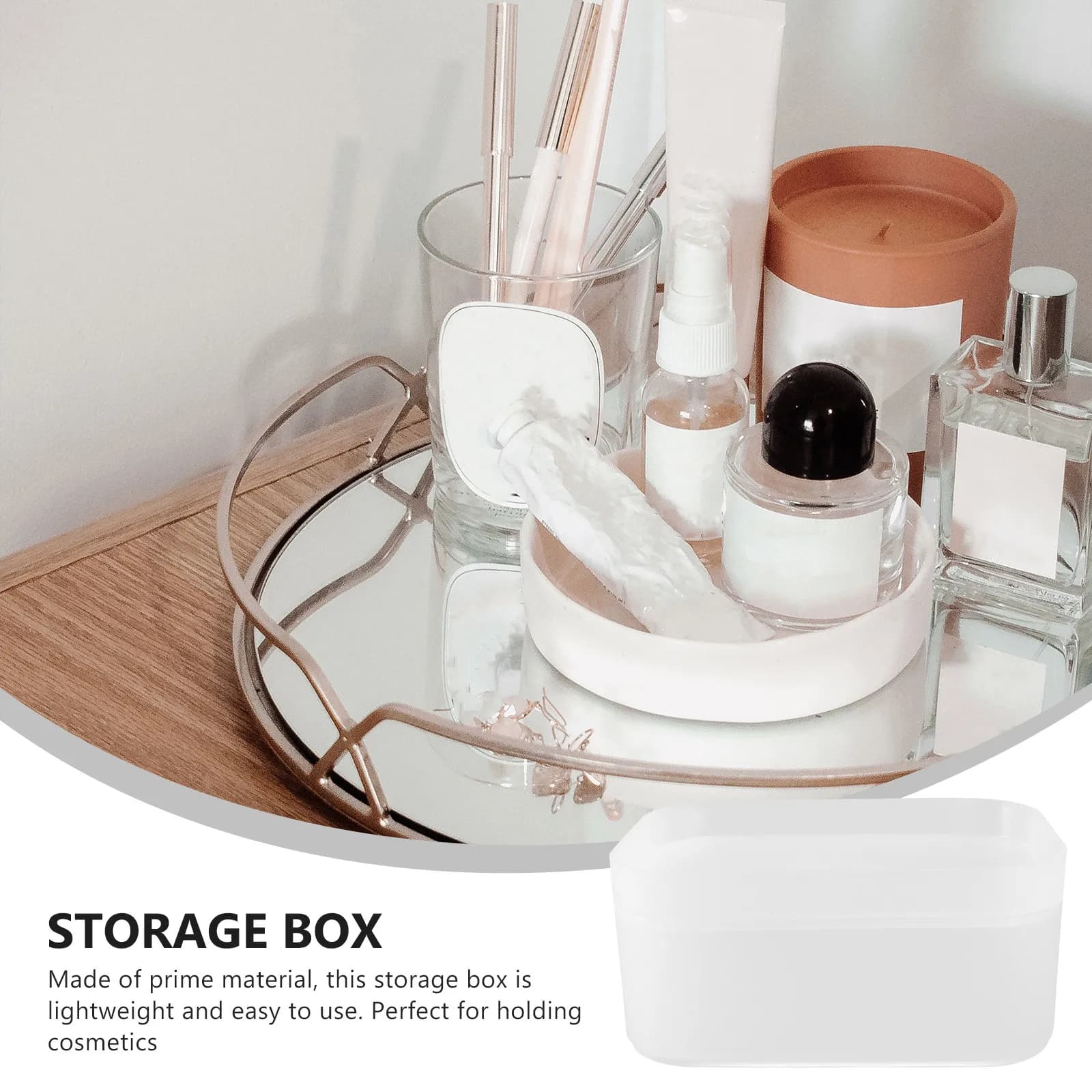 1Pcs Premium Desktop Organizer Box Large Capacity Makeup Storage Container for Home Office Desk Tidy Space Saving