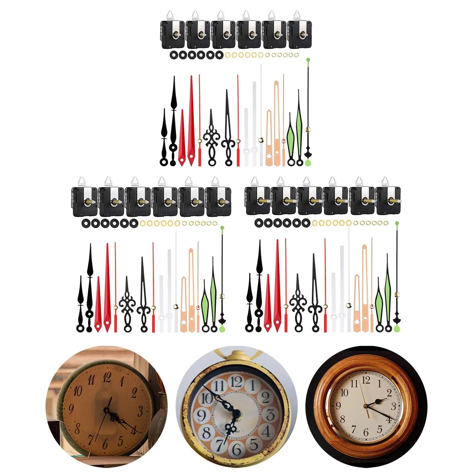 Fa-da-te Clock Mechanism Kit with Hands, Wall Clock Parts for Repair and Home Decoration Office