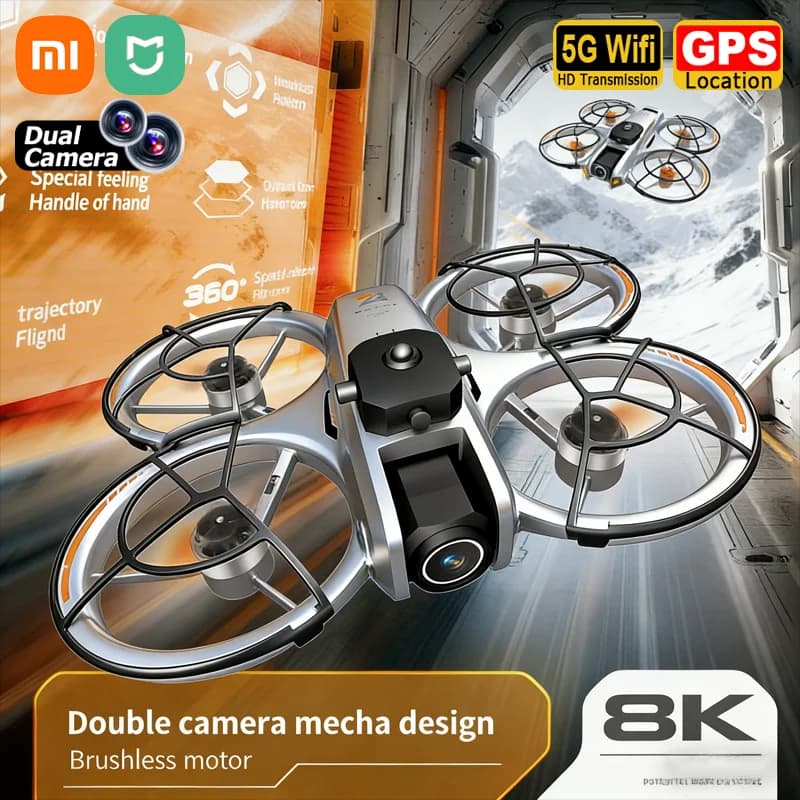 Drone Xiaomi Z4 with Double Camera HD 8K, WIFI 5G, GPS, Avoiding Smart Obstacles, Air Photography, Motor Brushless, Screen and Remote Control RC