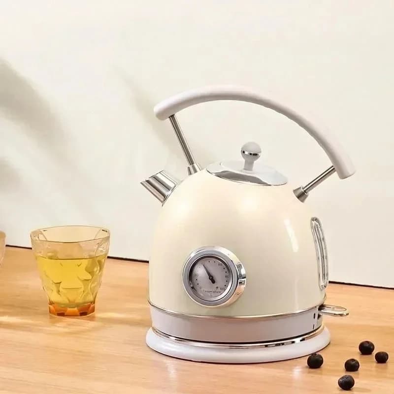 220V-240V Electric Water Kettle 1.8L 1800W 304 Stainless Steel With Thermometer Electric Boiling Coffee Tea Pot