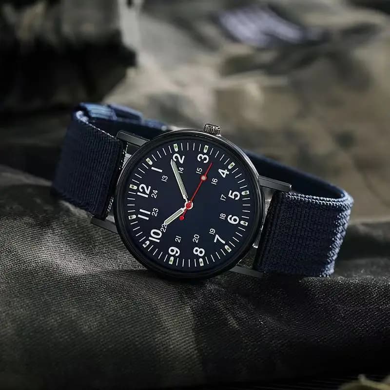 Fashionable Men's Watch Wrist Watch with Bright Nylon Strap Men's Wrist Watch Sports Quartz Shock Couple Waterproof Relogio Masculino