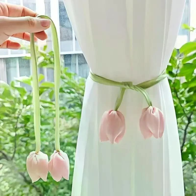 Creative Fashion Tulip Curtain Straps Adjustable Elegant Curtain Tieback Beautifully Curtains Tie Rope Homestay