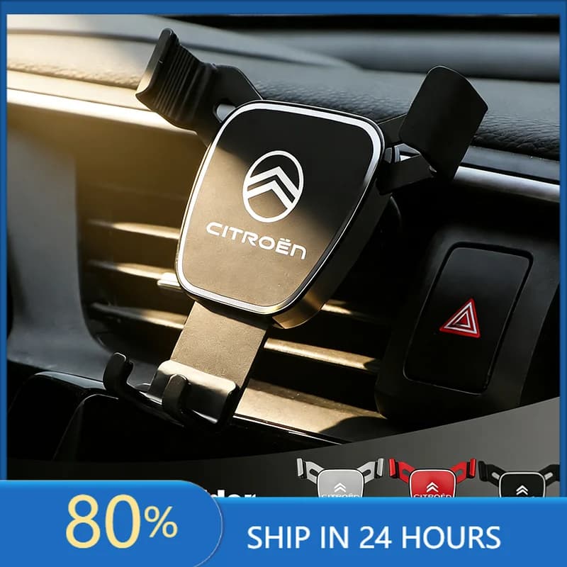 Car Stickers 1Pcs Car Phone Holder Gravity Sensing Air Vent Stand Accessories For Citroen C1 C2 C3 Vts C4 Saxo C4L C5 C6 C8 Xsar